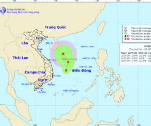 Xuất hiện vùng áp thấp trên Biển Đông