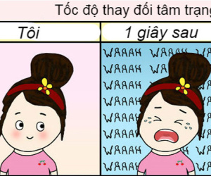 Loạt tranh chứng minh con gái luôn "sáng nắng chiều mưa"