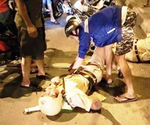 TP. HCM: Người đàn ông đi ngược chiều, đánh thẳng vào mặt CSGT