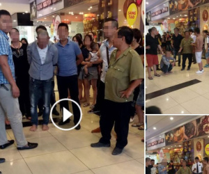 Công an lấy lời khai người đàn ông nghi "quấy rối" thiếu nữ ở khu mua sắm