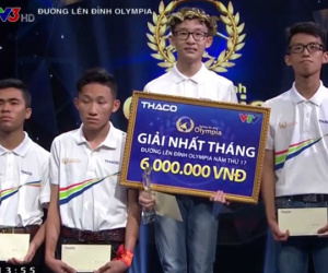 Nam sinh Hà thành "thắng không nói nhiều" ở trận thi tháng Olympia