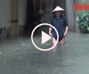 Video Hà Nội: Mưa lớn, nước cống và rác bủa vây hàng trăm ngôi nhà ở Yên Hòa