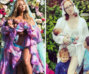 Mẹ bỉm sữa chế ảnh bế con của Beyonce