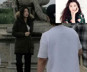 Fan chụp được ảnh hiếm hoi của "mợ chảnh" Jeon Ji Hyun ở tuần thai thứ 14 tại Pháp