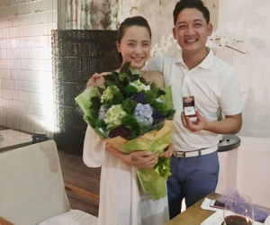 Thành Đạt mua nhẫn kim cương tặng Hải Băng