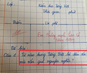 Từ nào bỏ dấu sắc vẫn giữ nguyên nghĩa? Đáp án của HS khiến cô giáo thốt lên: "Em thông minh hơn cô tưởng tượng"