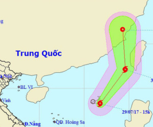 Hình thành cơn bão số 5 trên Biển Đông