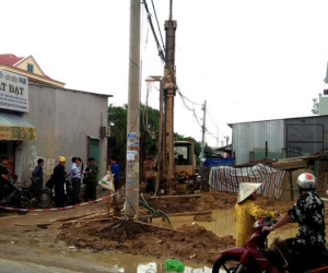 Khoan cọc nhồi khi trời mưa lớn, nam công nhân bị điện giật tử vong