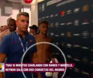 Neymar vào phòng thay đồ tạm biệt cầu thủ Real