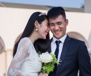 Thủy Tiên, Công Vinh mặc áo cưới quay MV