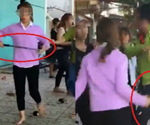 Công an điều tra hai nhóm nữ sinh cầm gậy sắt đánh nhau