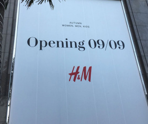 H&M Việt Nam treo biển thông báo 9/9 sẽ chính thức khai trương tại Sài Gòn