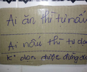 Bảng nội quy "khắt khe" đến mức khó tin của 3 nam sinh viên cùng phòng trọ