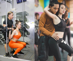 "Bỏng mắt" với trang phục phòng gym của Angela Phương Trinh