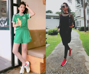 Sao Việt biến hóa phong cách với giày sneaker