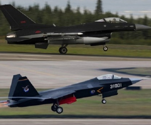 F-16 Mỹ sơn màu giống tiêm kích Trung Quốc để tập trận