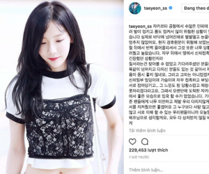Taeyeon viết tâm thư sau sự cố ngã quỵ: "Tôi không thể ngừng khóc. Vòng 3 và ngực tôi bị động chạm liên tục"