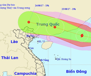 Bão Hato tăng tốc và mạnh lên, có thể đi vào đất liền Bắc Bộ