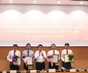 Hà Nội bổ nhiệm lãnh đạo chủ chốt của nhiều Sở
