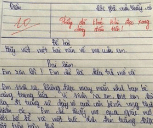 Bài văn tả mẹ đạt điểm 10 khiến thầy giáo phải bật khóc ngay khi đọc dòng đầu tiên