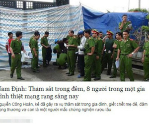 Triệu tập đối tượng tung tin "thảm sát 8 người chết ở Nam Định"