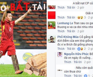 Dân mạng làm loạn Facebook Tuấn Tài sau trận hoà của U22 Việt Nam