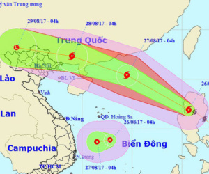 Hình thành cơn bão số 7 trên Biển Đông
