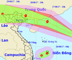 Vào Biển Đông, bão số 7 thăng cấp nhanh chóng