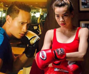 Hồ Ngọc Hà chiều lòng Kim Lý đi xem trận boxing tỷ USD