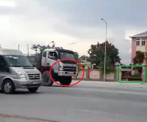Nghệ An: Vun vút ngược chiều trước trạm CSGT