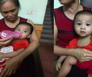 Hà Nội: Bé trai kháu khỉnh bị bỏ rơi trong khuôn viên hội chợ