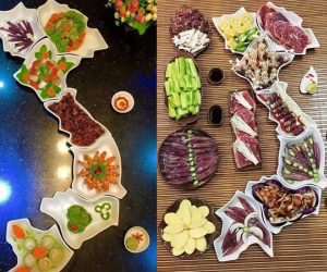 Mâm cơm hình chữ S xuất hiện đúng đợt Quốc khánh 2/9 khiến dân mạng thích thú