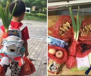 Hành trang siêu độc của nhóc tì Trung Quốc ngày đầu tiên tới trường