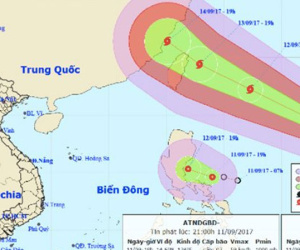 Thời tiết 12/9: Siêu bão cùng áp thấp hoạt động sát biển Đông