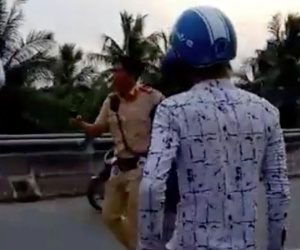Công an Bến Tre lên tiếng về clip CSGT chĩa súng vào người dân