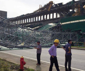 Siêu bão đánh sập kho than nhà máy nhiệt điện Formosa