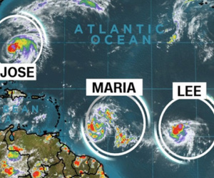 Bão Maria nâng cấp, di chuyển giống siêu bão Irma