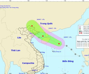 Áp thấp nhiệt đới tăng cấp, hướng Quảng Ninh - Hải Phòng