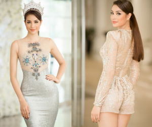 Phạm Hương khoe ba vòng với mốt xuyên thấu