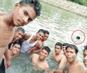 Nhóm thanh niên mải wefie không để ý bạn bị chết đuối phía sau