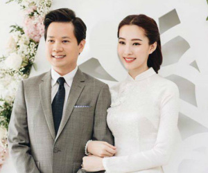 Hé lộ loạt ảnh Hoa hậu Thu Thảo đẹp tựa nữ thần, cười rạng rỡ bên ông xã Trung Tín trong ngày ăn hỏi