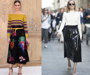 Học cách mix áo len và chân váy hợp mốt như Olivia Palermo