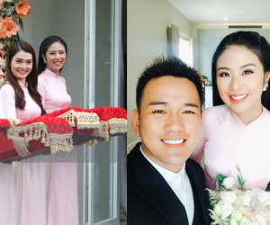 Ngọc Hân rạng rỡ bê tráp cho nhà gái, tiễn bạn thân Đặng Thu Thảo về nhà chồng