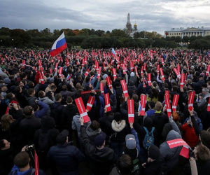 Biểu tình chống chính phủ Nga đúng ngày sinh nhật của Tổng thống Putin