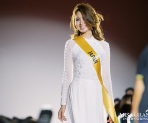 Người đẹp Nhật Bản tiết lộ lý do chọn áo dài xuất hiện tại Miss Grand International