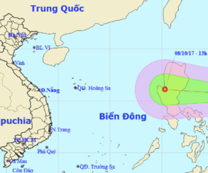 Thời tiết 8/10: Áp thấp thẳng tiến Biển Đông, miền Bắc mưa đợt mới