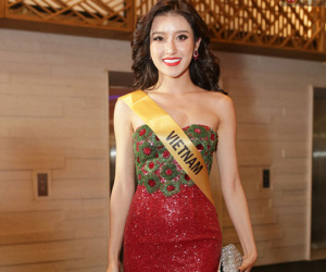 Huyền My bất ngờ trượt khỏi top 10 thí sinh được yêu thích nhất tại "Miss Grand International 2017"