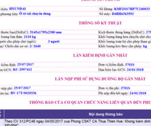 Cục Đăng kiểm cung cấp trang web tra cứu phạt nguội