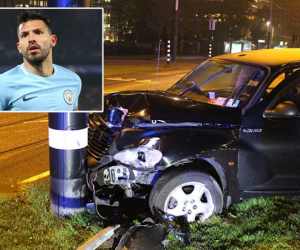 Aguero trở lại thần kỳ sau tai nạn xe hơi