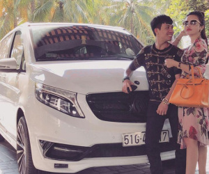 Kỷ niệm 4 năm ngày cưới, đại gia Minh "Nhựa" mang chiếc Jaguar XF gần 4 tỷ đồng ra bãi biển Phan Thiết làm quà tặng vợ